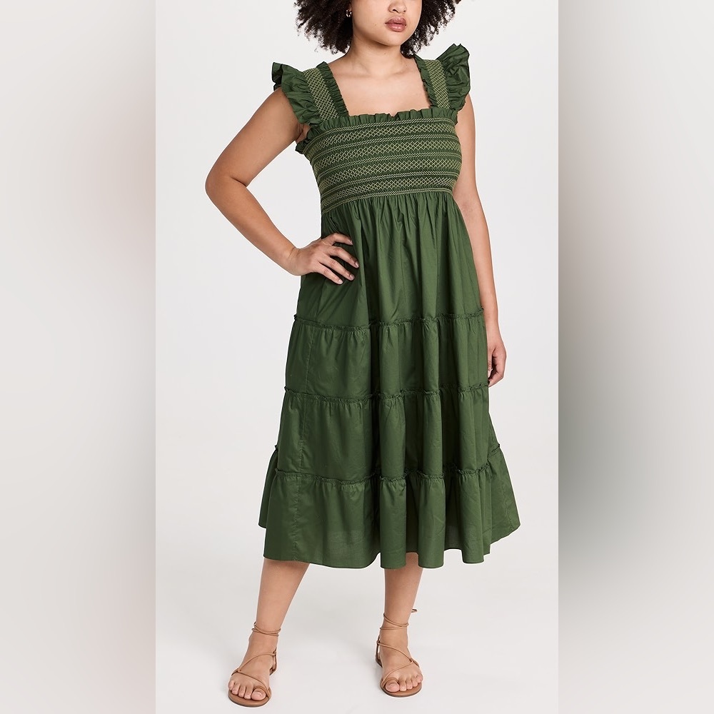 Hill House Ellie Nap Dress, Green Leaf - Picture 2 of 5